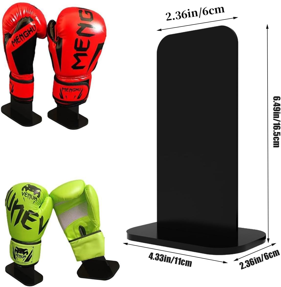 Boxing Glove Stand - Vertical Display for Boxing & Baseball Gloves - 2Pack image number 5