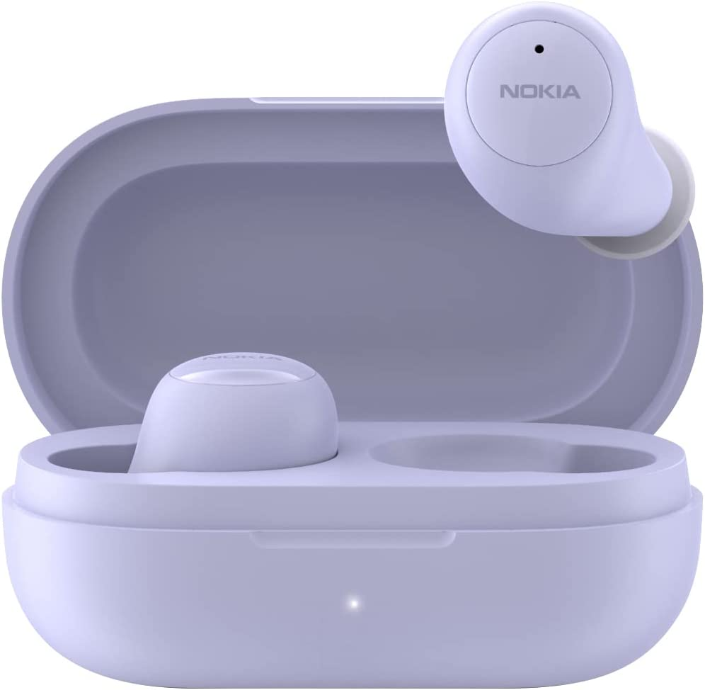 Nokia Essential Wireless Earbuds Bluetooth 5.2 with Mic Fully Wireless Bluetooth Earphones, ENC Noise Reduction, Hands-Free Calling, up to 24 Hours Music Playback, Lightweight, White