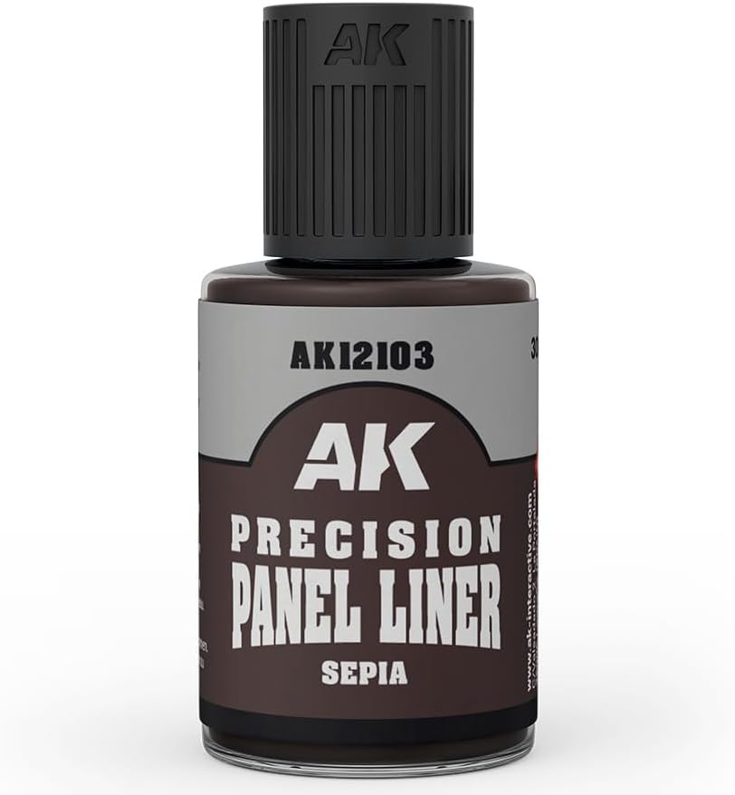 AK Weathering AK12103 PRECISION PANEL LINER - SEPIA (30 Ml)