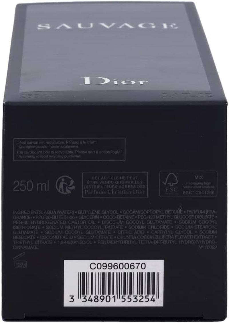 Christian Dior Sauvage Shower Gel 250Ml