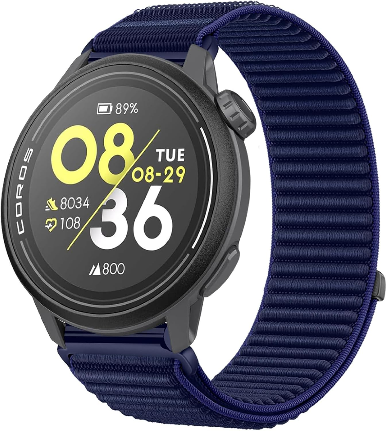 GIOPUEY Strap Compatible with Coros Pace 3, Nylon Replacement Outdoor Sport Loop Watch Strap, Braided Bracelet Strap Band