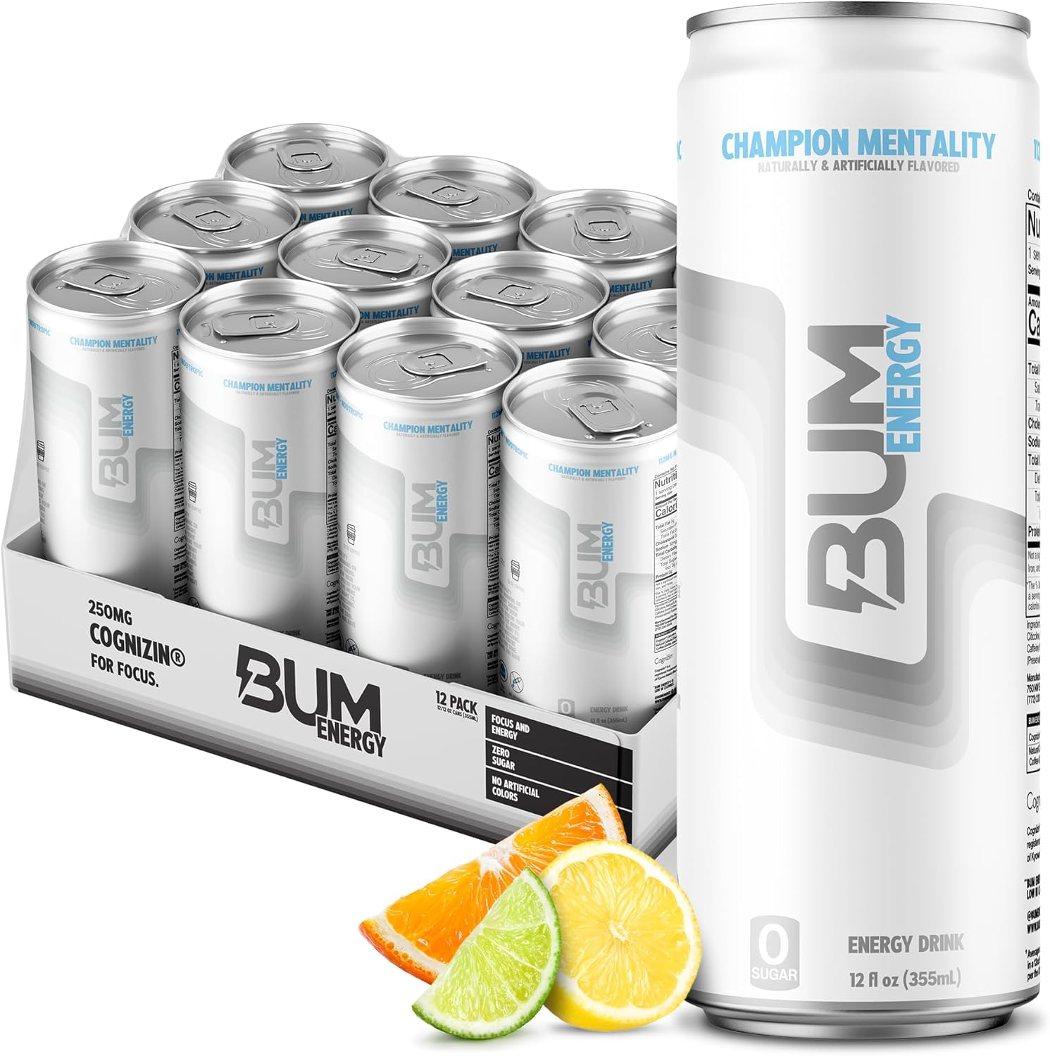 Bum Energy Champion Mentality Energy Drink 12 X 355Ml