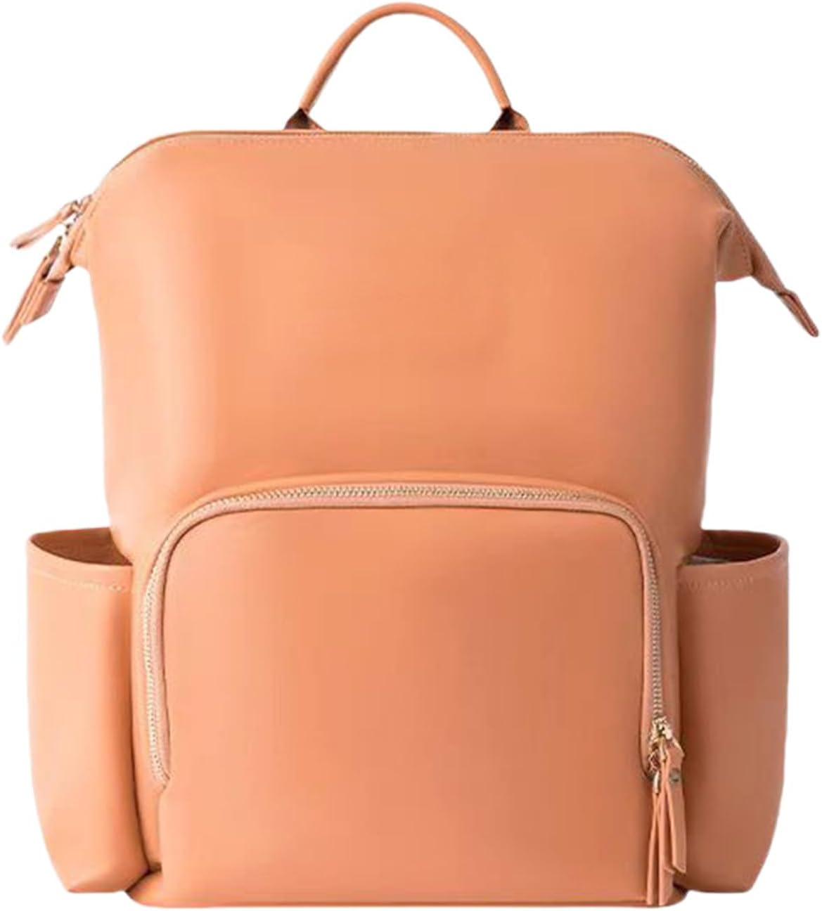 Diaper Bag Leather | Travel Baby Bag | PU Leather Diaper Backpack Waterproof Reinforced Zippers Pockets Organizer for Laptop for Mom image number 1