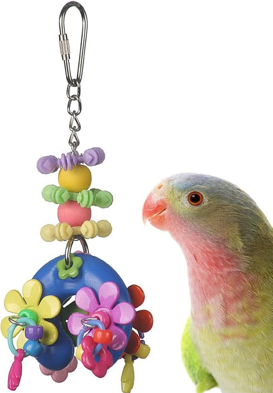 Super Bird SB1085 Flower Power Bird Toy, Small/Medium Bird Size, 7" X 2.5" X 2" image number 1
