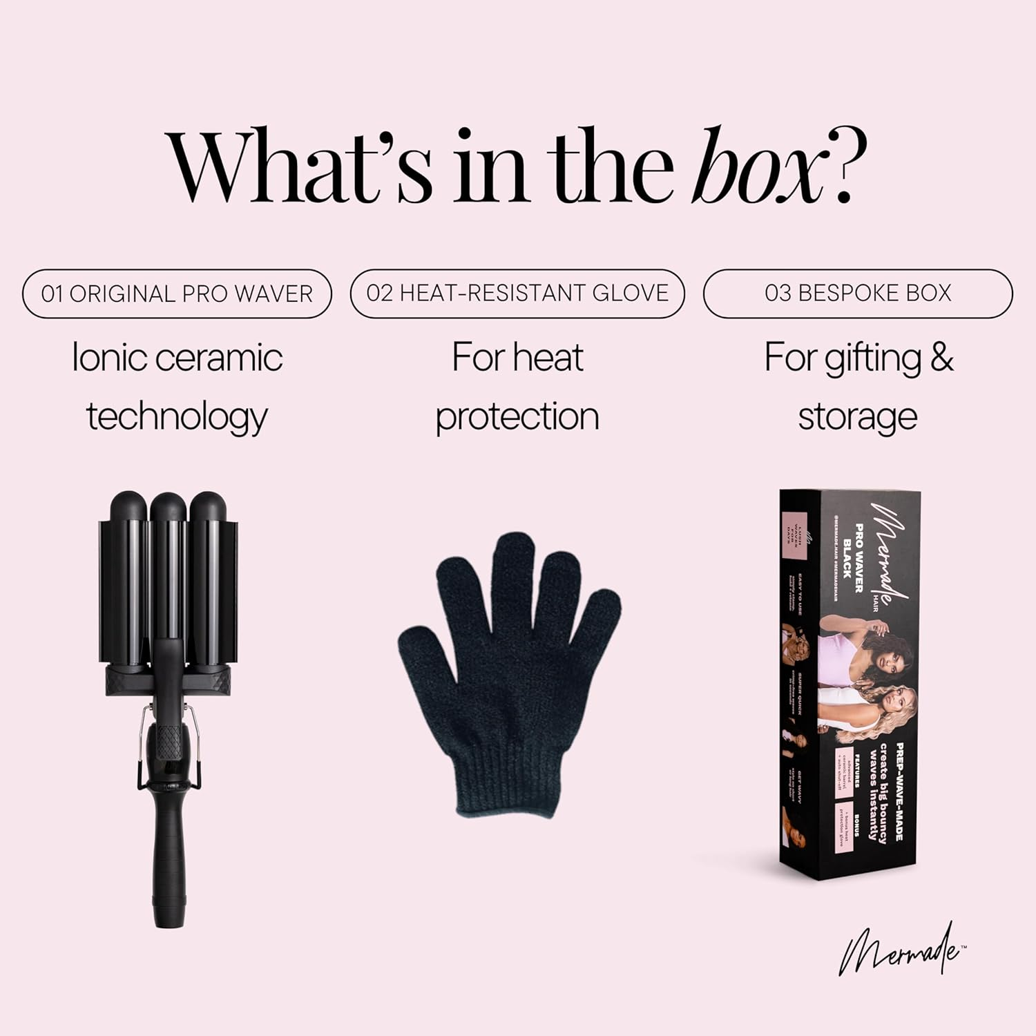 Mermade Hair PRO Waver, 32 Mm Size, Black