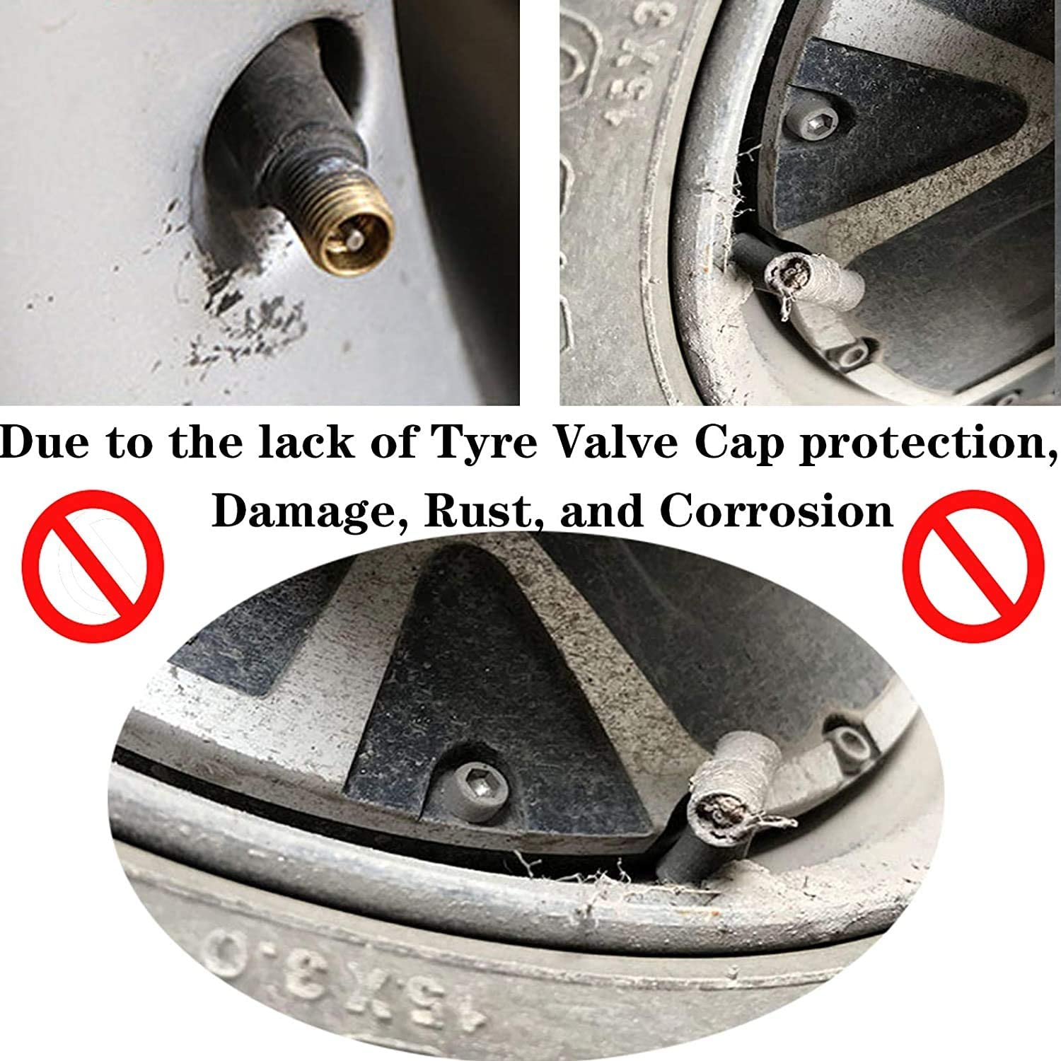 QISF Universal 40Pcs Tire Valve Caps, Black Plastic Tire Stem Caps for Bicycles, Motorbikes, Cars, Suvs and Trucks (Caps Only) image number 4