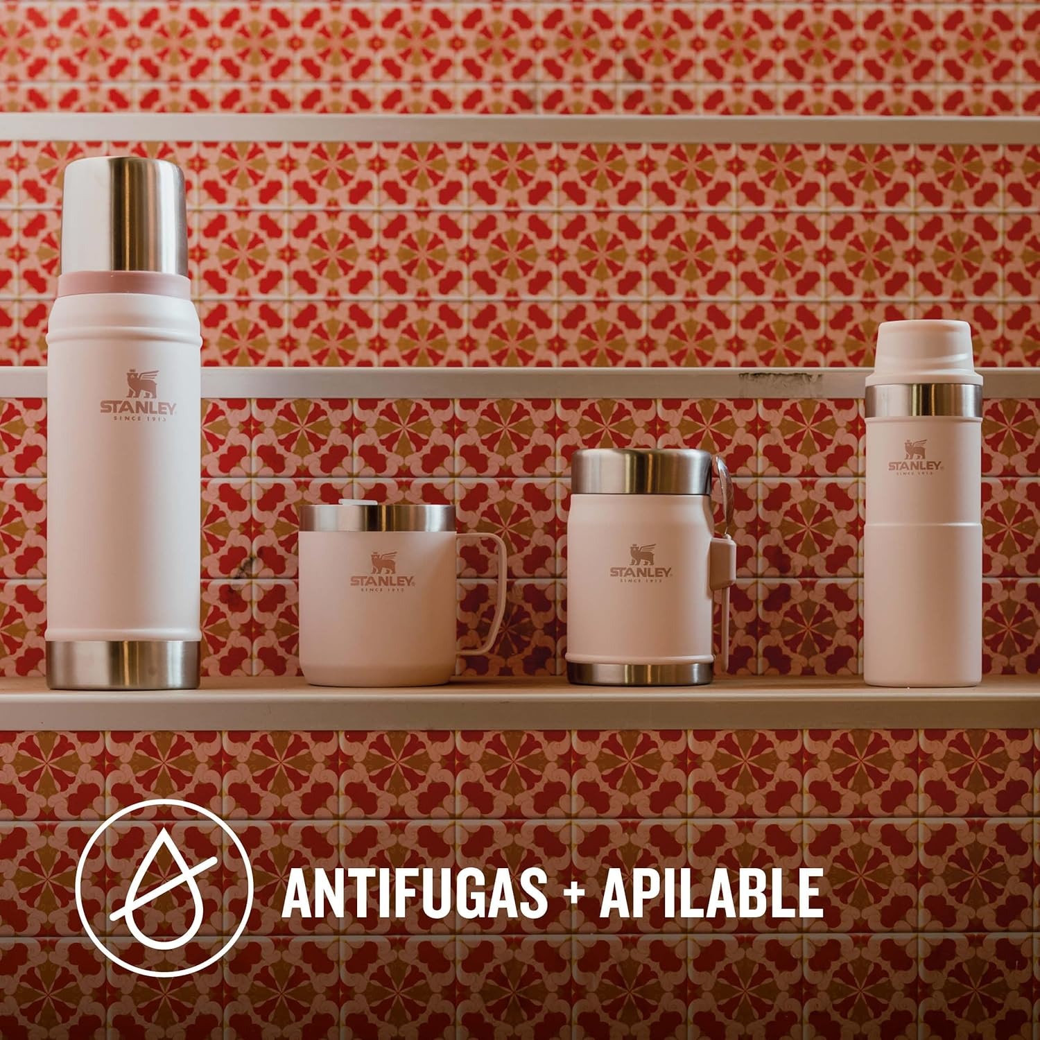 Stanley Classic Legendary Thermos Flask 0.75L - Keeps Hot or Cold for 20 Hours - Bpa-Free Thermal Flask - Stainless Steel Leakproof Coffee Flask - Flask for Hot Drink - Dishwasher Safe - Rose Quartz image number 5