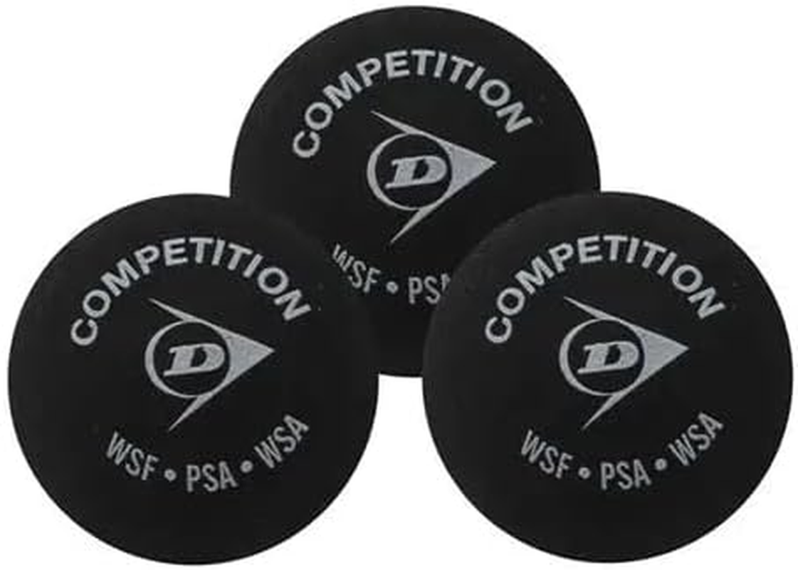DUNLOP Competition Squash Ball, Single Yellow Dot image number 1