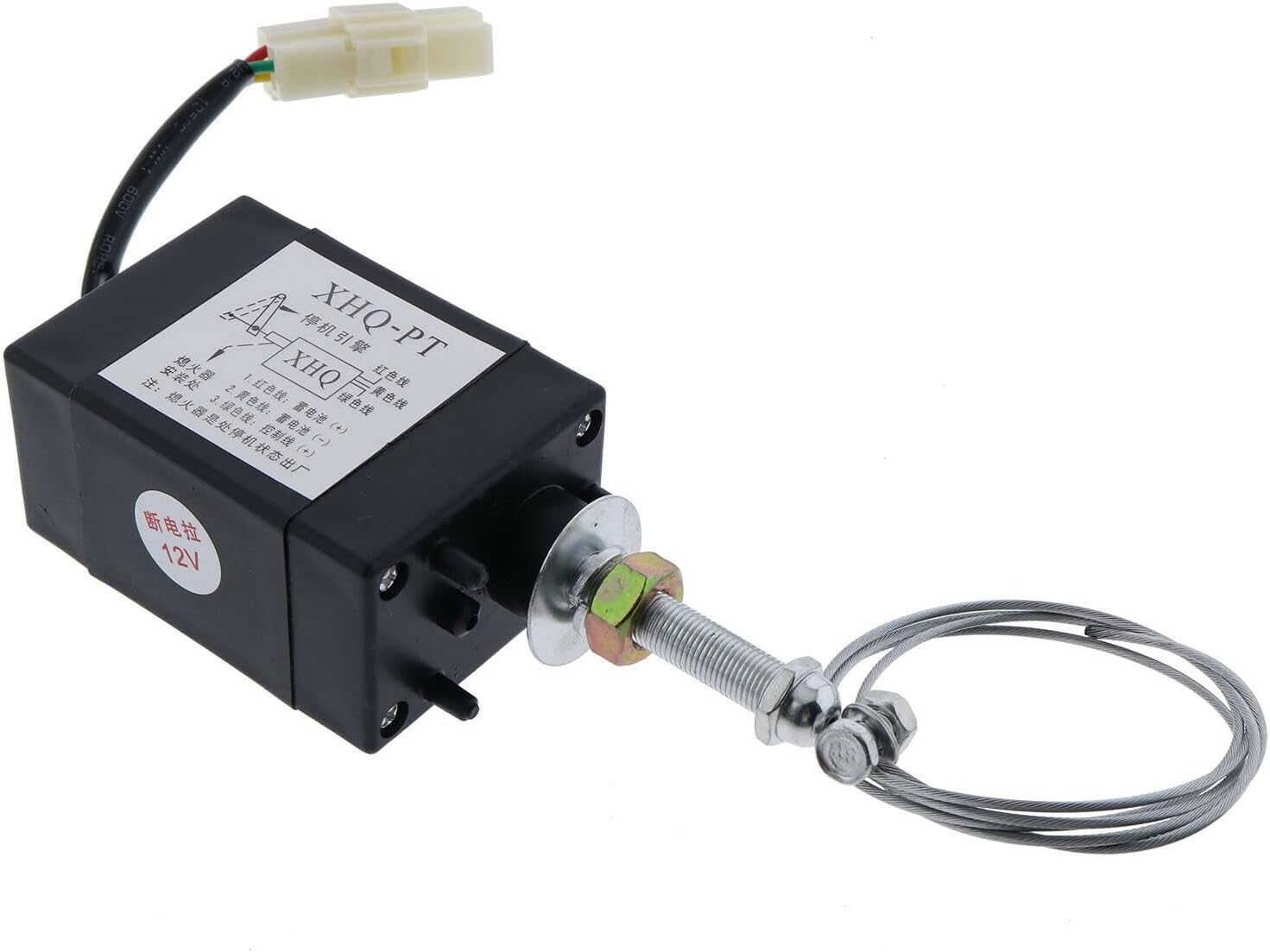 Holdwell Diesel Engine Stop Solenoid Valve Electric Throttle Adjuster XHQ-PT 12V image number 1