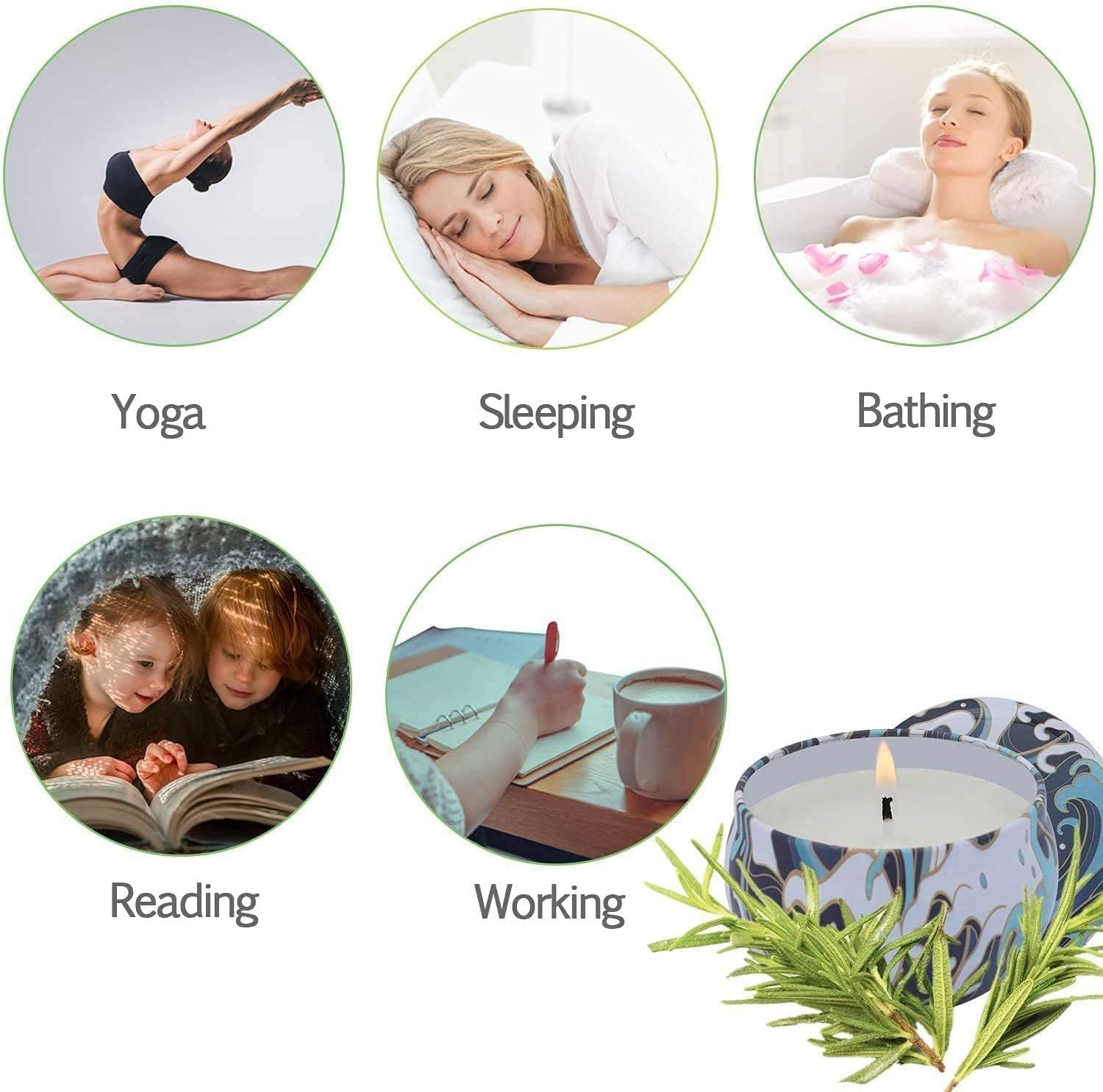 TTRWIN Scented Candles Gift Set,12 Pcs Relaxing Aromatherapy Scented Candles Clearance, Portable Travel Tin Stress Relief Candles for Home Scented, Women, Mother&rsquo;S Day, Christmas image number 1