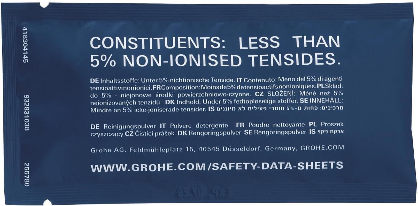 GROHE Blue Fizz 41252000 Cleaning Powder Set (8 X 35 G, Less than 5% Non-Ionised Surfactants, Compatible with the Grohe Blue Fizz Water Carbonator) image number 1