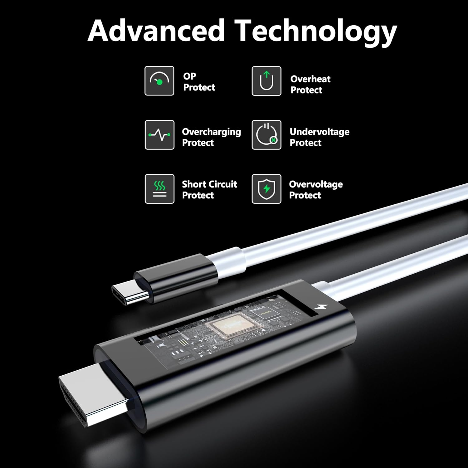 RREAKA Portable Switch Dock USB C to 4K HDMI Conversion Cable for Nintendo Switch/Switch OLED, TV HDMI Adapter Cable Compatible with Nintendo Switch, Steam Deck, Laptop,Tablet, Mobile Phone image number 4