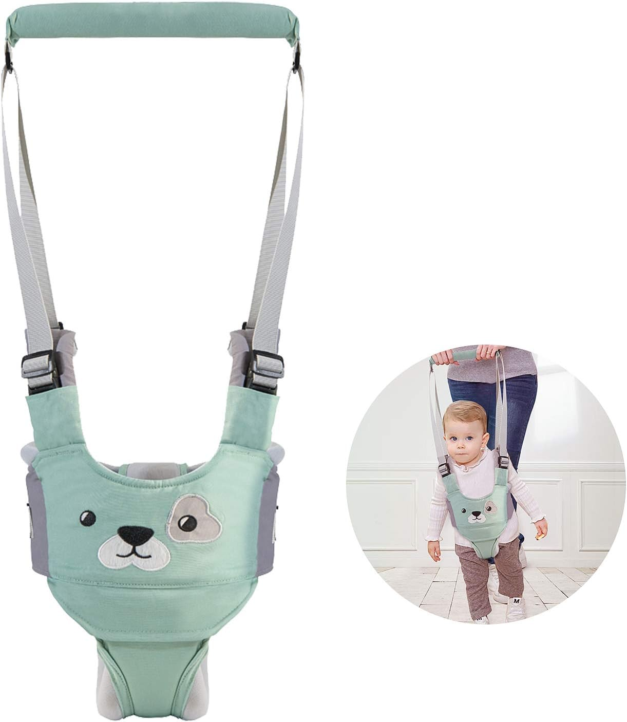 Baby Walking Harness Adjustable Detachable Baby Walker Assistant Protective Belt for Kids Infant Toddlers (Yellow)