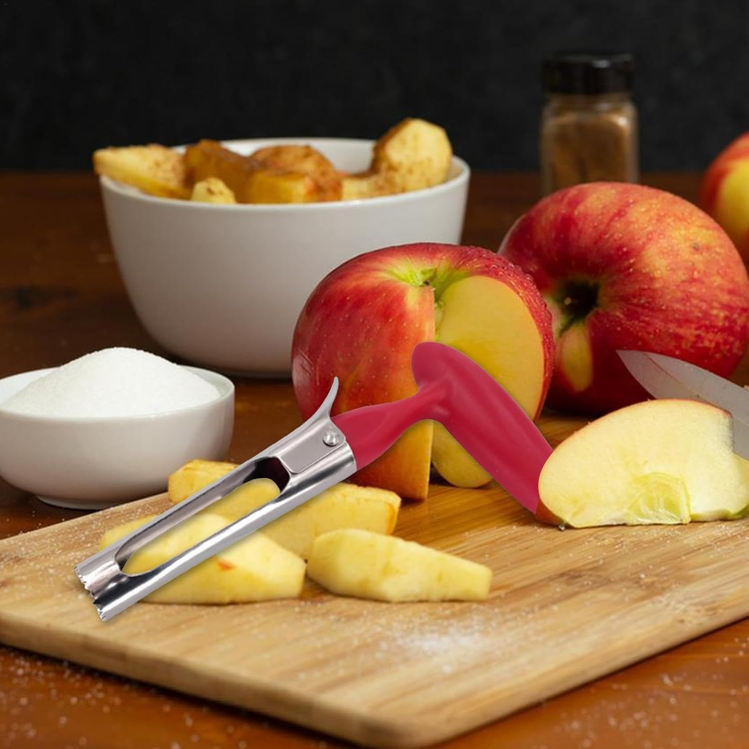 Fruits Core Removal Tool,Stainless Steel Fruits Corer Kitchen Gadget for Pears | Sturdy Fruits Core Remover, Professional Fruits Corer for Home School image number 4