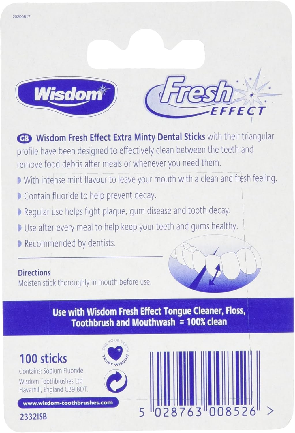 Wisdom Fresh Effect Dental Wood-Count, Pack of 4, 400-Count image number 5