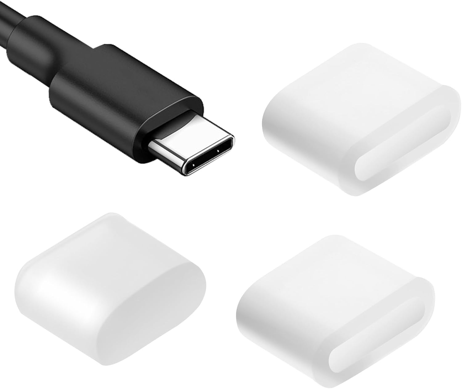 20 Pcs USB C Dust Caps, Transparent Silicone Type C Anti-Dust Plug Charging Port Protector Cover for Any Type-C Charging Male Port image number 1