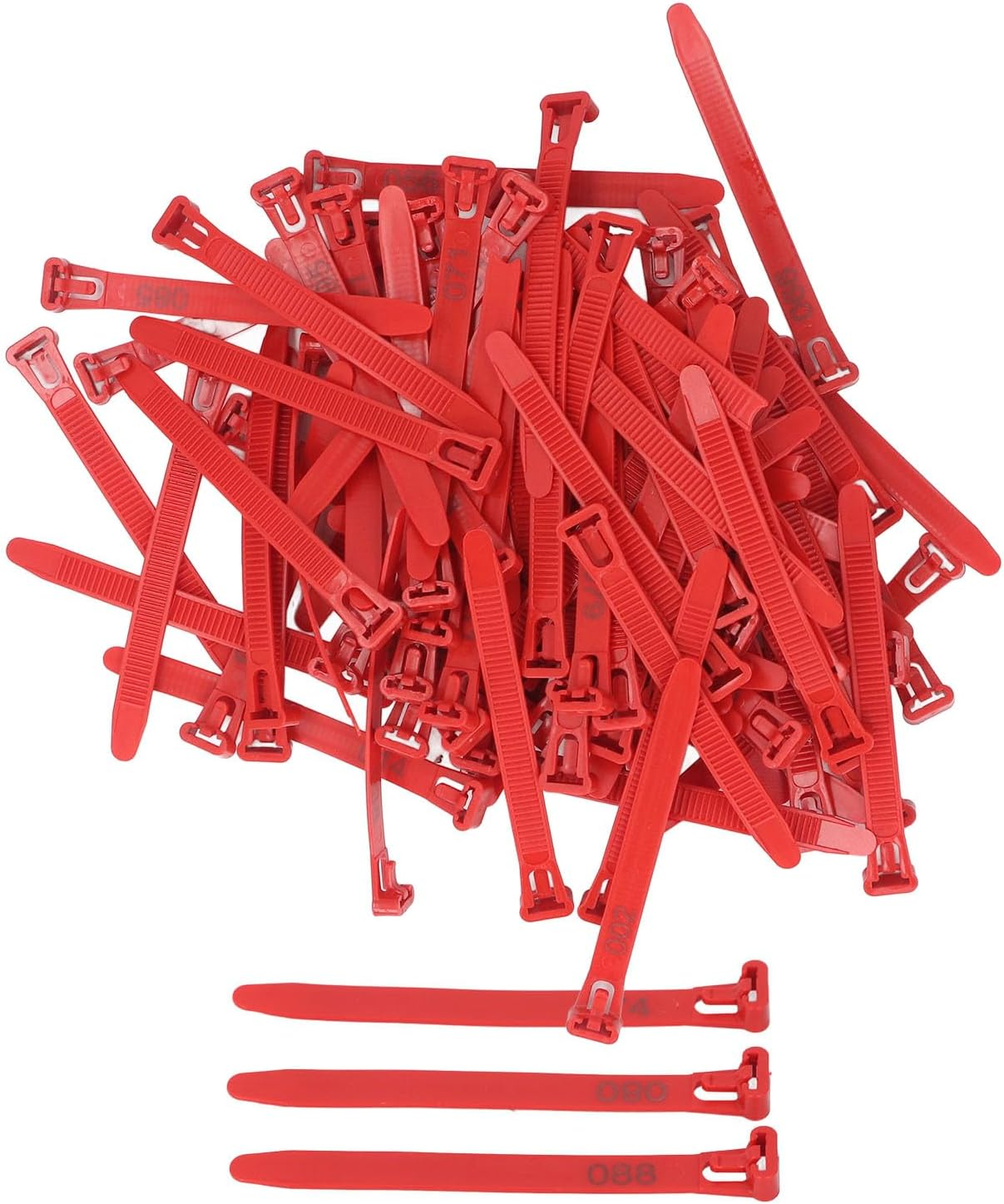 Generic Chicken Leg Rings, 1 to 100 Numbered, Red, Poultry Bands, 100 Count - Orange, Opening Size: 7-15Cm / 2.8-5.9In image number 4