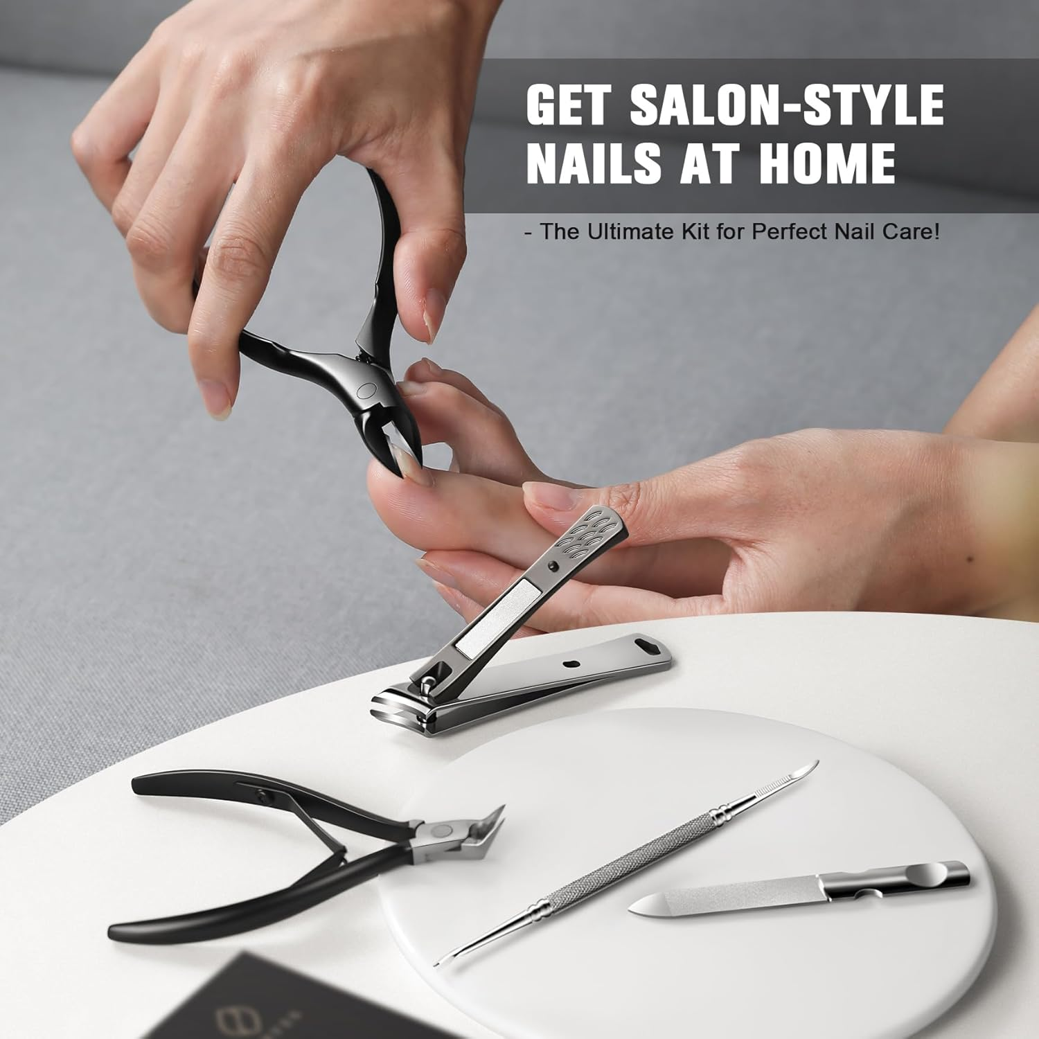 FERYES Ultimate Toenail Clippers for Seniors Thick Toenails, Premium Stainless Steel Nail Clippers for Nails 5Pcs&ndash; Ideal for Men, Women image number 2