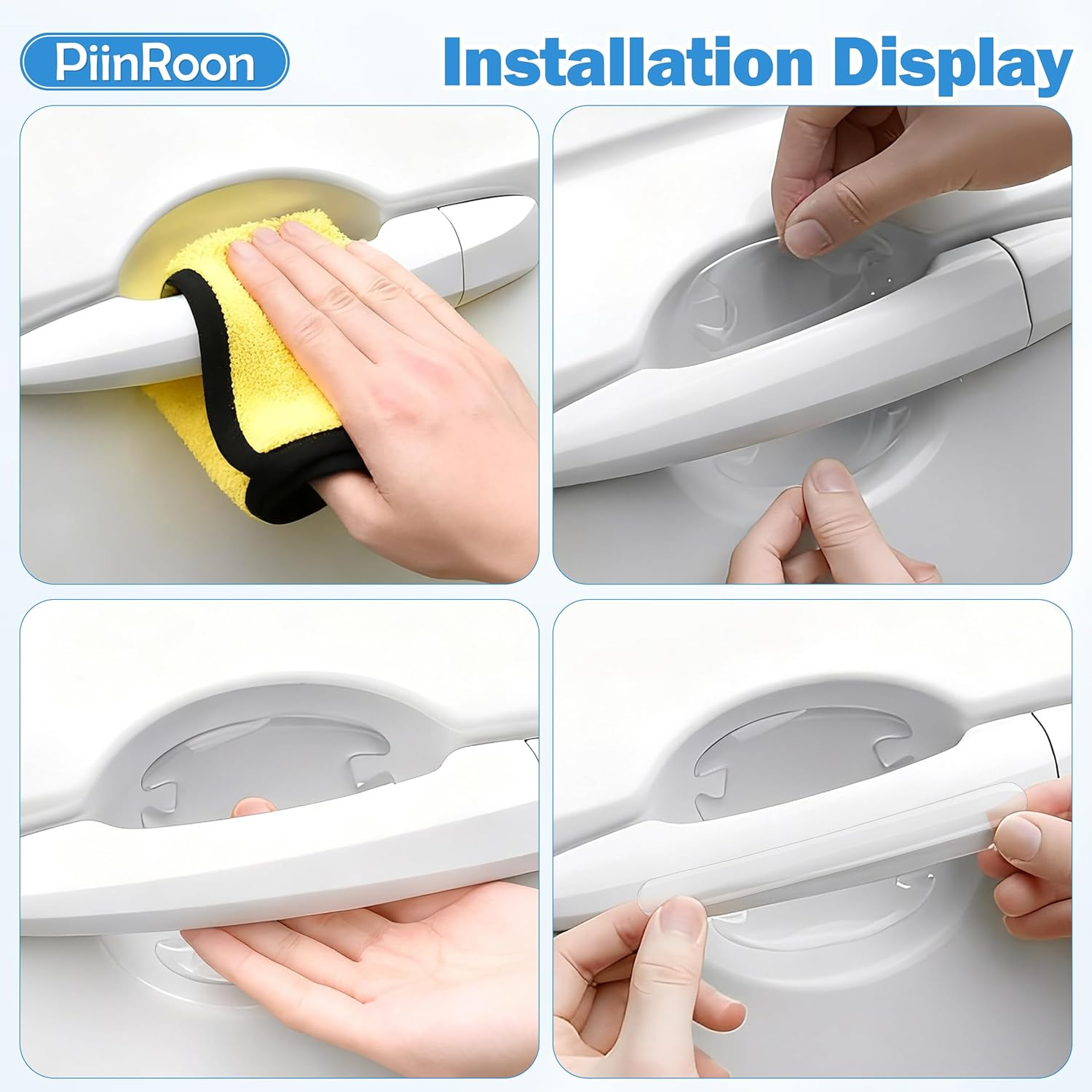 Car Door Handle Protector, 28 Pcs Car Door Handle Scratch Protectors, Clear Scratch Collision Protection Guard Side Paint Cover Stickers Doors Corner Protectors for Most image number 6