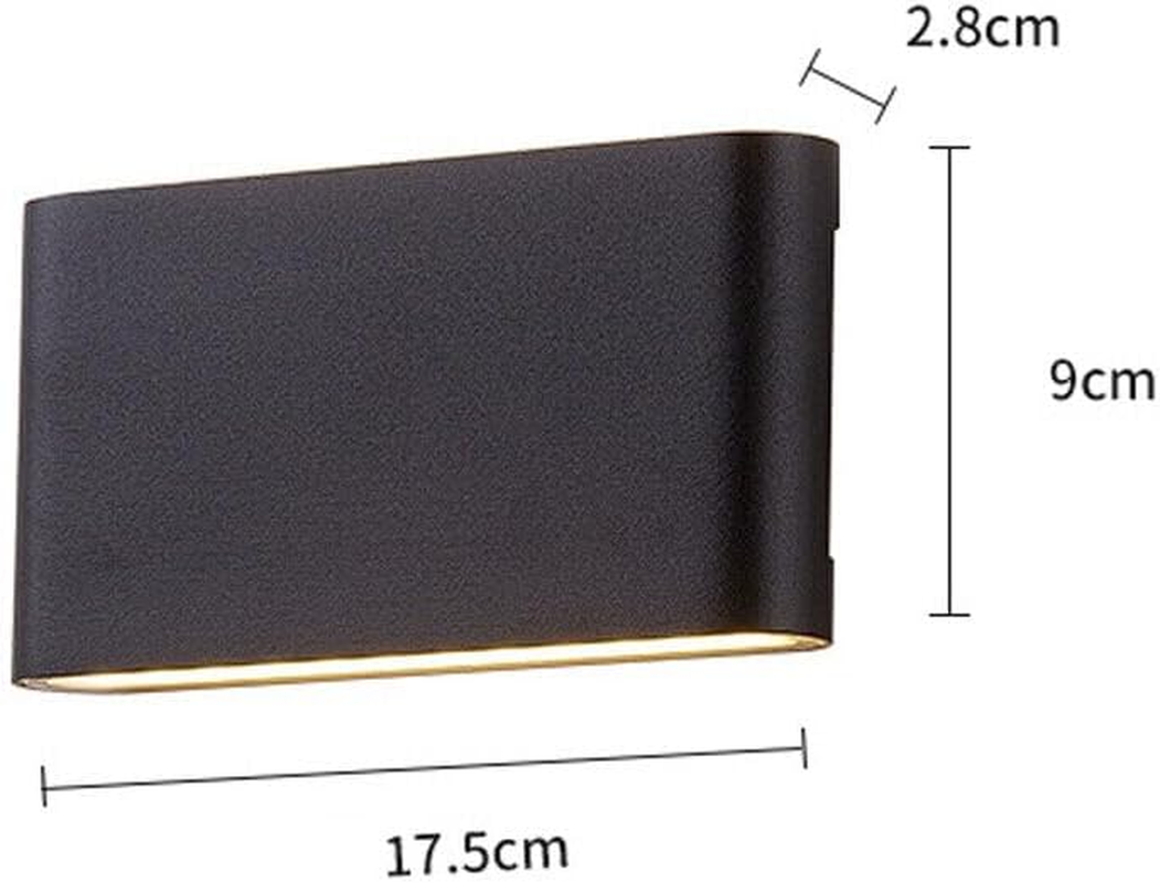 OWEITE LED Wall Light Modern Indoor Outdoor Sconce Lamp Fixtures up down Porch IP65 (Black Warm Light) image number 5