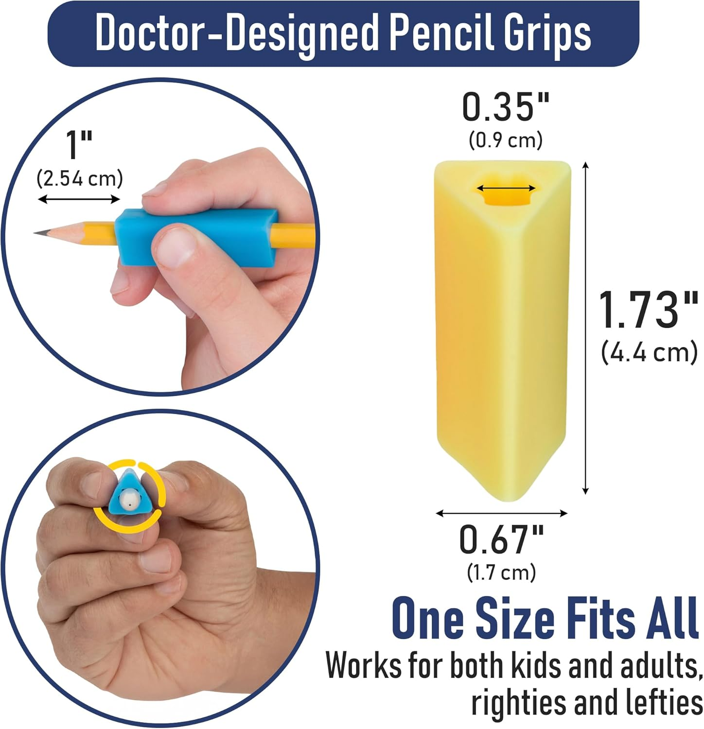 Pencil Grip the Classics Triangle Grip Ergonomic Writing Aid, for Right or Left Handed Users, Assorted Colors, Pack of 200 (TPG-162) image number 6