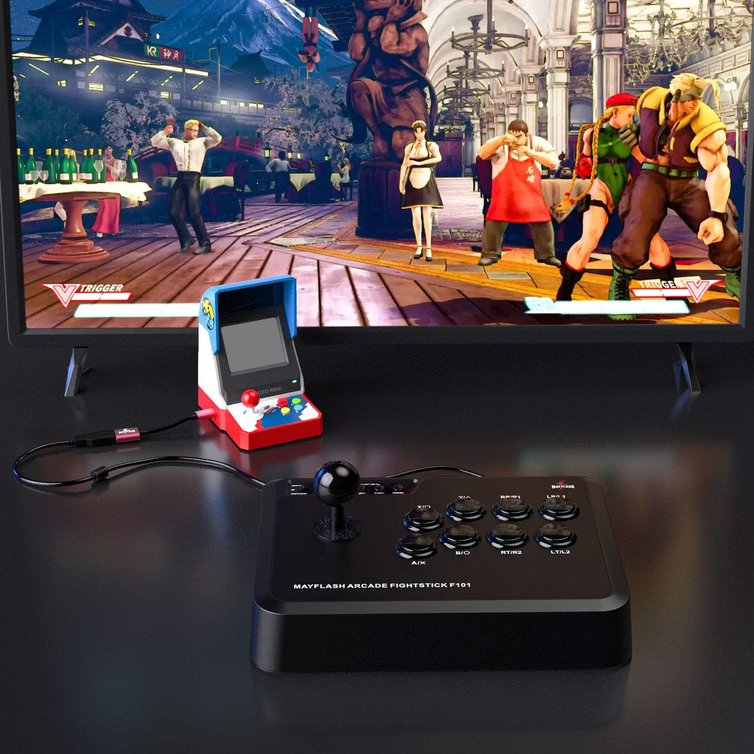 MAYFLASH Arcade Stick F101 for Nintendo Switch/Pc/Ps3/Android/Neogeo Mini image number 2