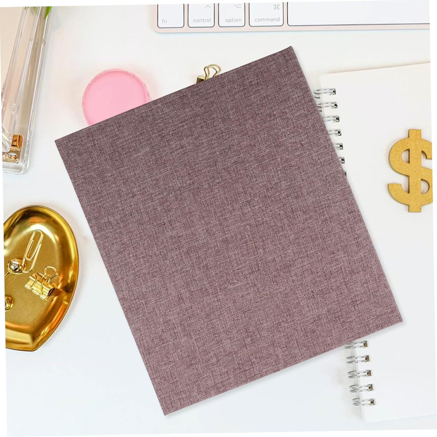 SHINEOFI Mini 3-Ring Binder A5 Binder Cover Notebook Shell Fabric Material for Students Teachers image number 1