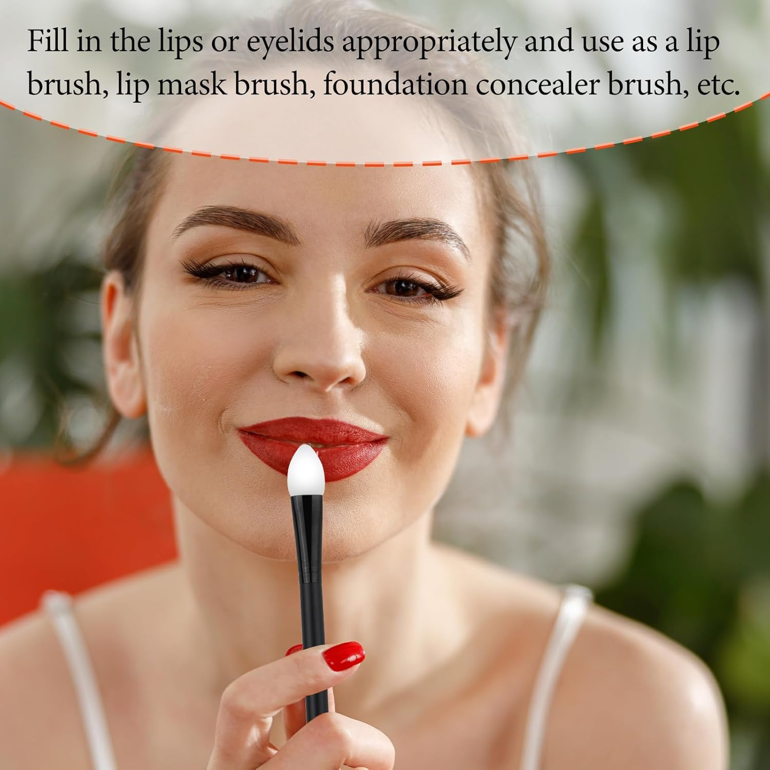 3 Pcs Silicone Shadow Brush Eyeshadow Applicators Eyeshadow Brush Lip Mask Makeup Brushes for Liquid Eye Shadow Applying Cream image number 3