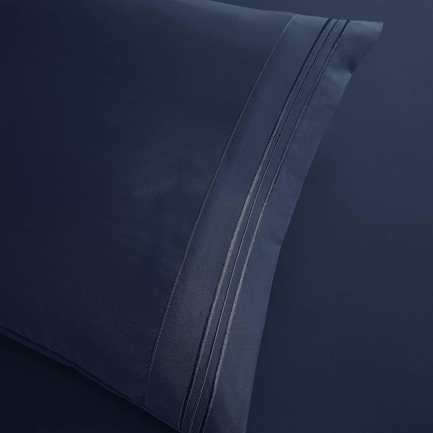 Clara Clark RV Queen Sheets, 6 Piece RV Sheets Set - Hotel Luxury Sheets for RV Bunks, Super Soft Bedding Sheets & Pillowcases, RV Short Queen Sheets, Navy Blue