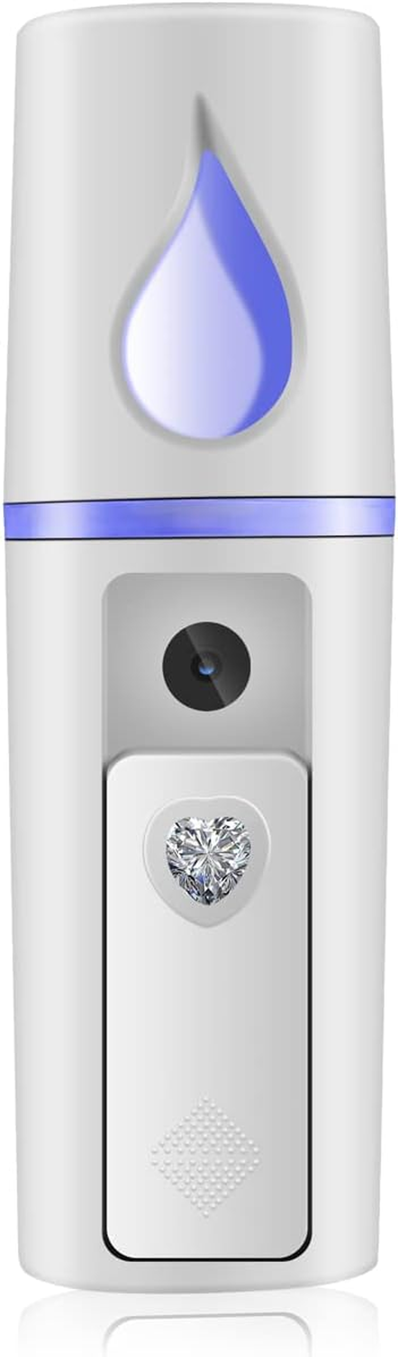 Nano Facial Mister Portable Mist Sprayer with Mirror Mini Cool Mist Spray for Skin Care & Facial Body Moisturized & Eyelash Extensions, USB Rechargeable (White) image number 6