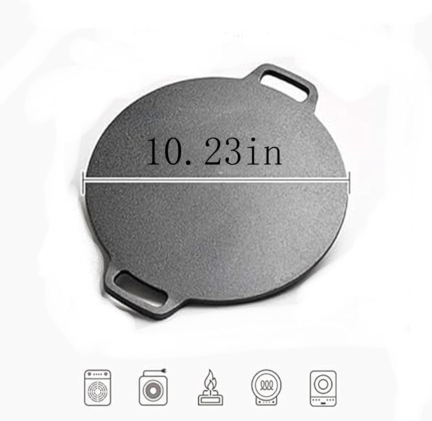 Korean Style BBQ Grill Pan for Stove Top, Camping and IH, 10" round Griddle with Double Bottom, Non-Stick Coating Frying Pan image number 2