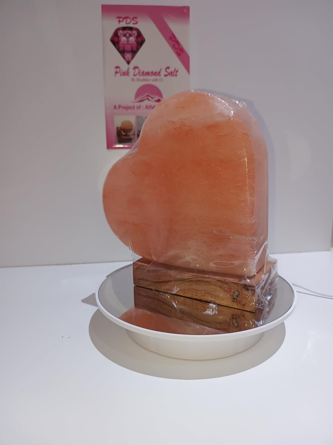 3-4 KG Premium Natural Heart Salt Lamp 100% Authentic, Handcrafted from the Foothills of the Himalayas Beautifully Hand Craft Heart Shape Lamp image number 1