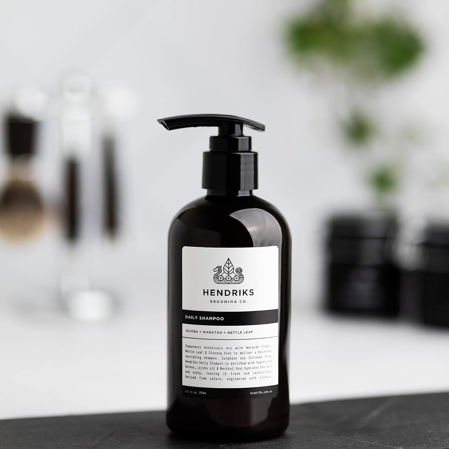 Hendriks&trade; Daily Shampoo for Men, 100% Natural, Sustainable, Vegan, Plant-Based | Jojoba + Waratah Leaf + Nettle Extract | Sulfate Free and Paraben Free, 250Ml. image number 5