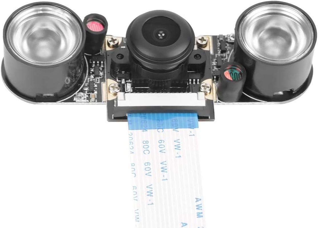 Bewinner 130&deg;Viewing Angle Night Vision Camera Module Board for Raspberry Pi B 3/2 - with 2 Pcs Night Vision 850 Fill Lights - 5 Million Pixels, 2592 * 1944 Size Image Output image number 1