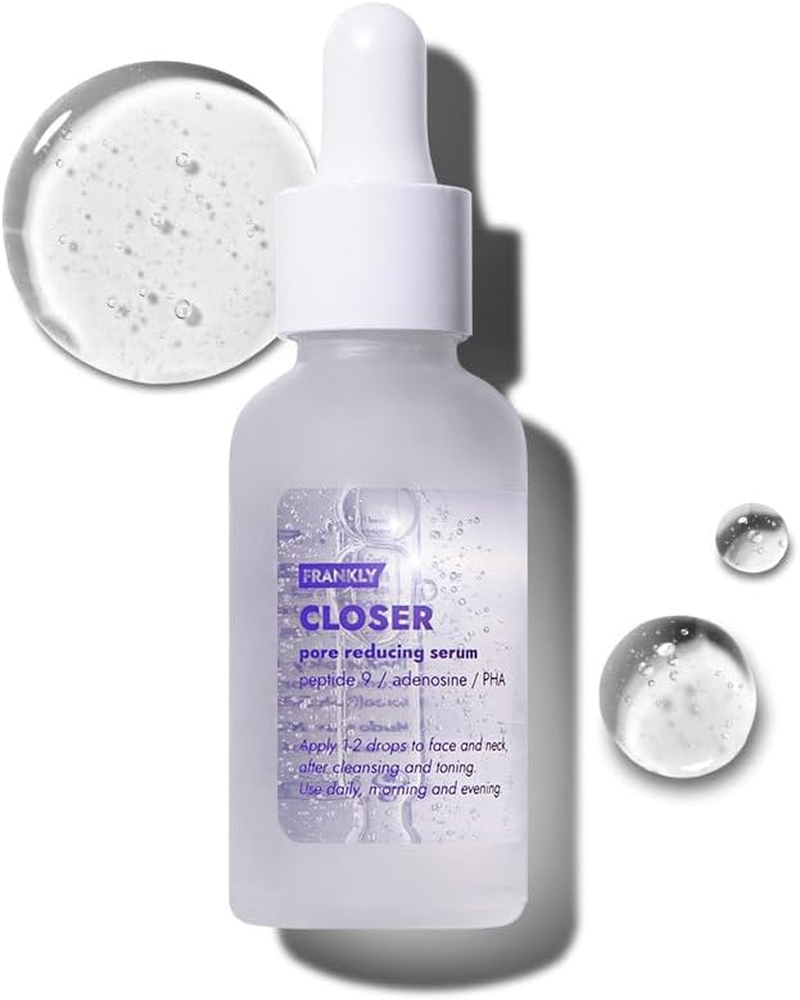 FRANKLY Closer Serum | Pore Minimizer Serum | 9 Peptides, Vegan Collagen, Adenosine, PHA | Korean Pore Minimizer for Glass Skin, Anti-Aging, Hydration, Elasticity | 1.01 Fl Oz image number 4