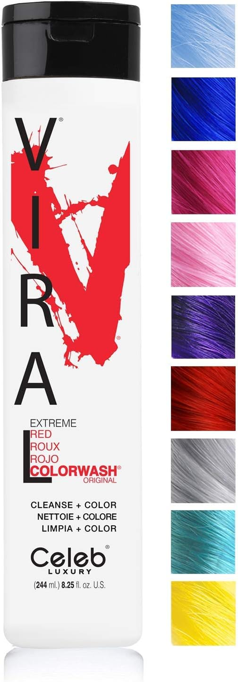 Celeb Luxury Viral Original Extreme Colourwash 244 Ml, Red