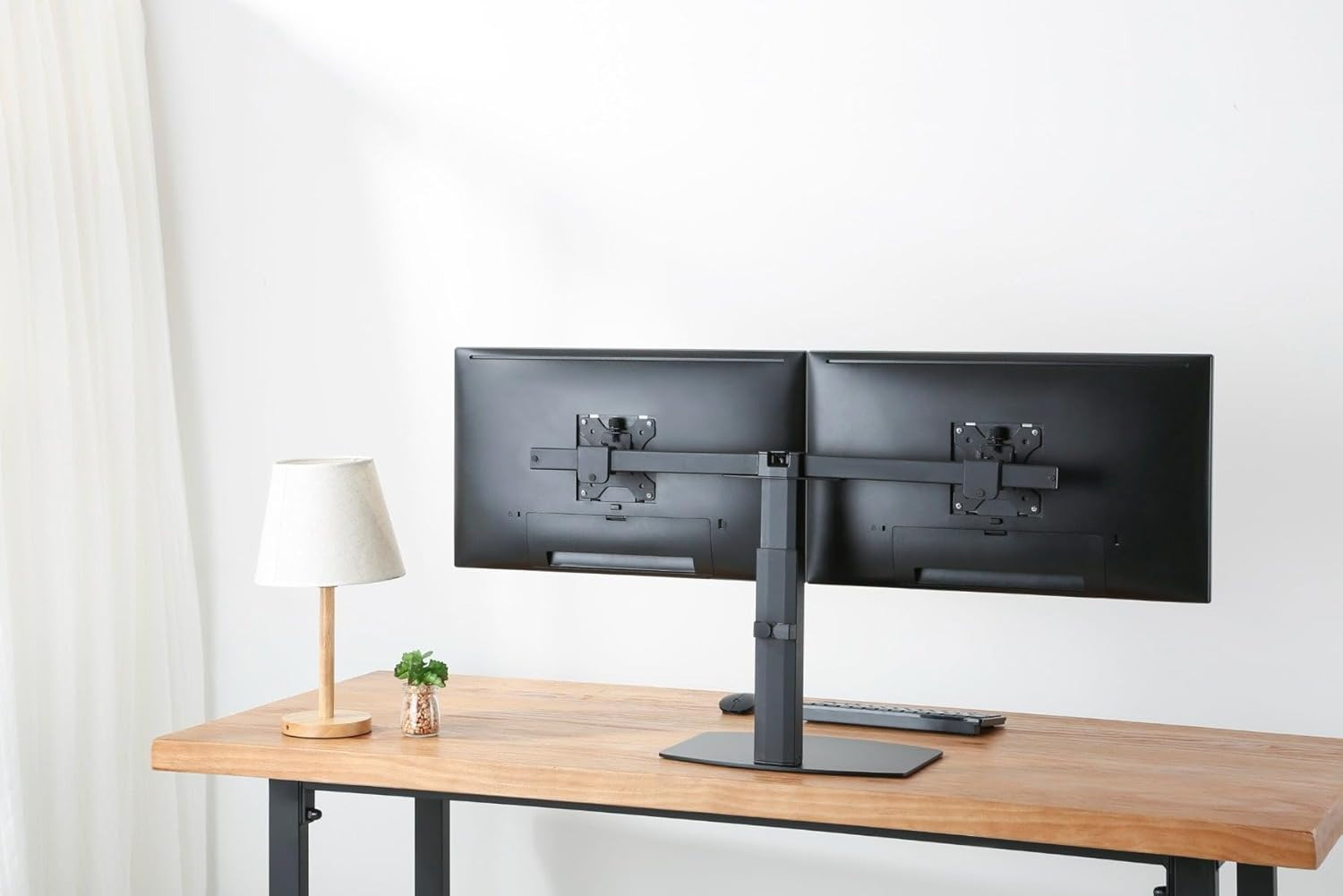 Brateck Dual Screen Pneumatic Vertical Lift Monitor Stand Fit Most 17-27 Inch Monitors image number 2