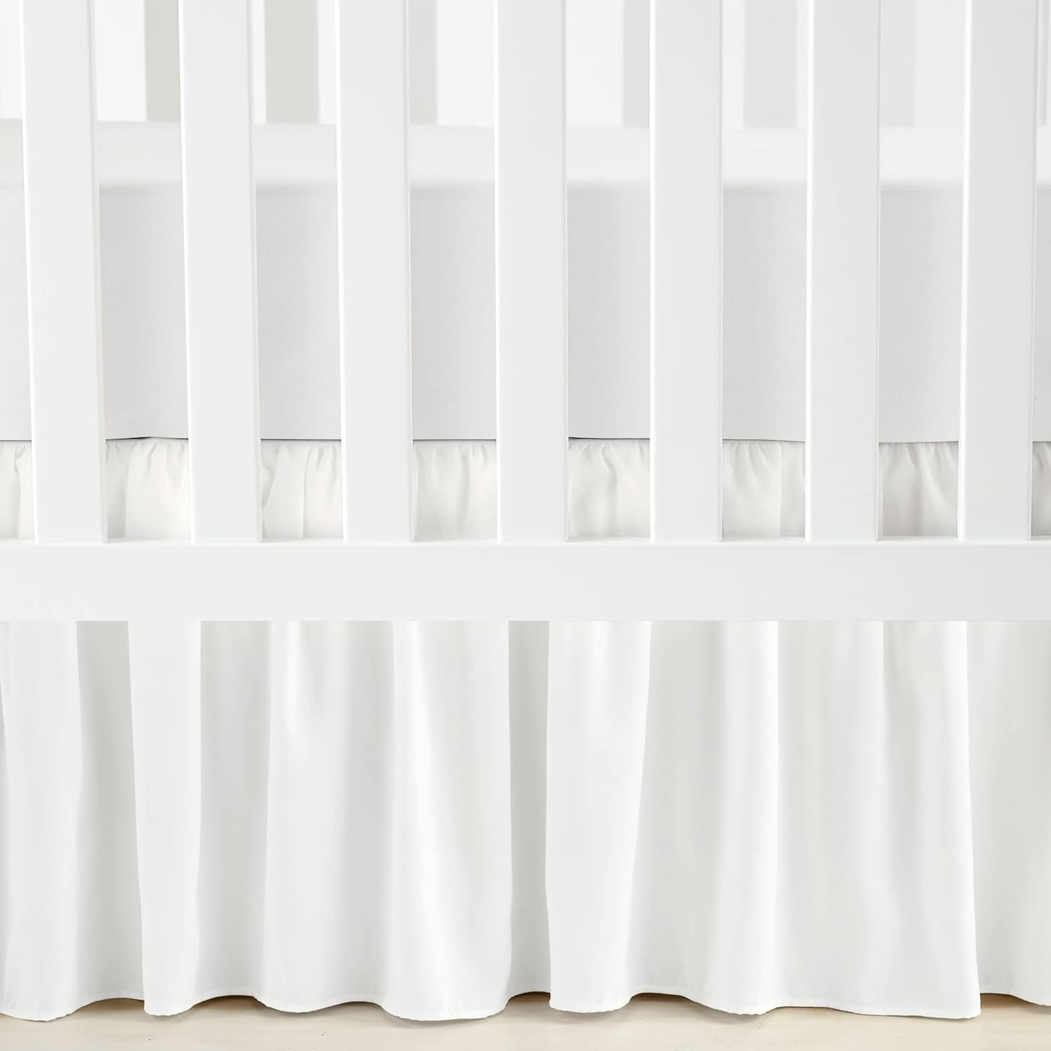 Lush Decor Ruffle Crib Skirt, 16" Drop, White image number 1