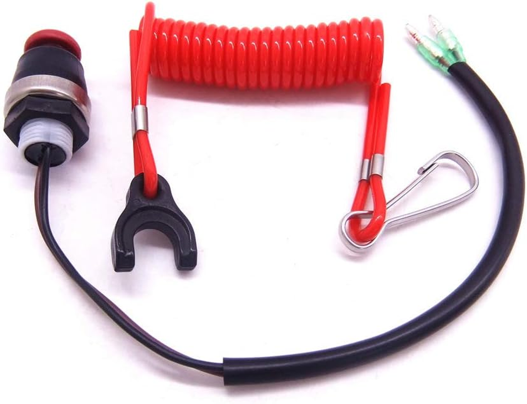 398-06830-0 345069300M 353068200M 361069300M 353068201M 398068300M Outboard Safety Stop Switch & Lanyard for Tohatsu Nissan Boat Motor image number 2