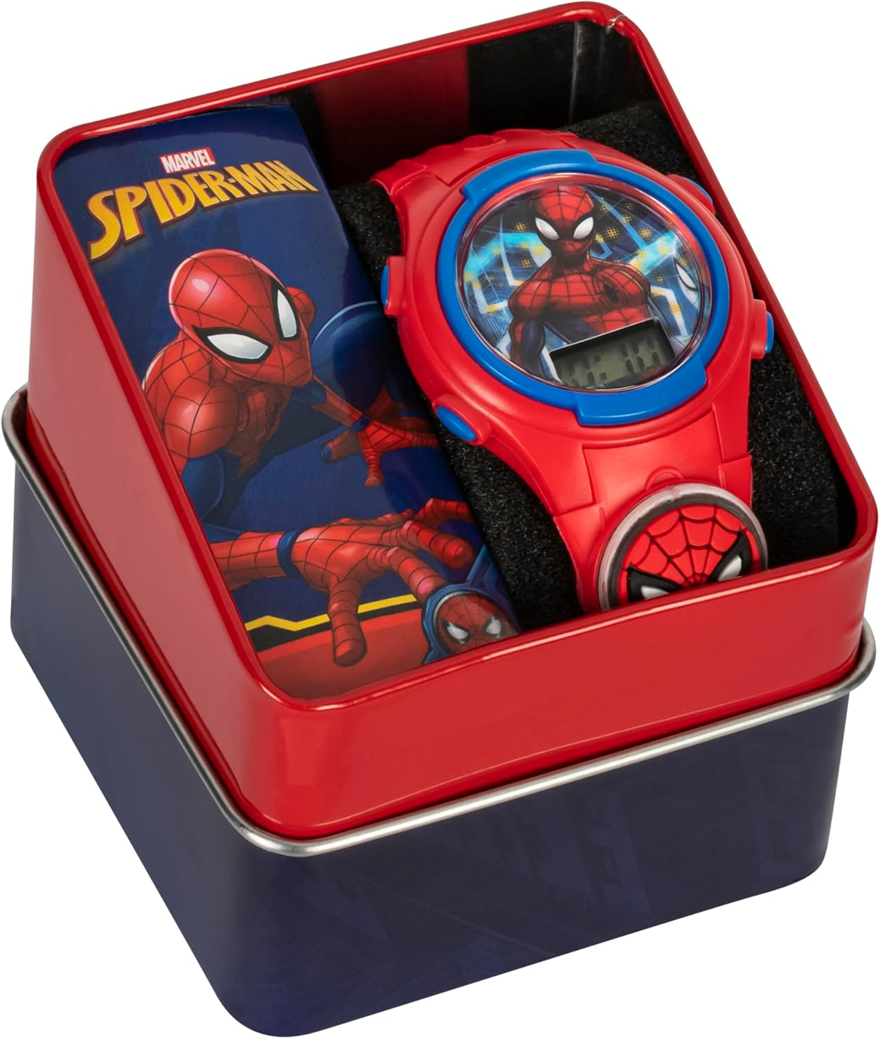 Accutime Kids Marvel Spider-Man Digital Quartz Plastic Watch for Boys & Girls with LCD Display, Red, Digital Quartz image number 2