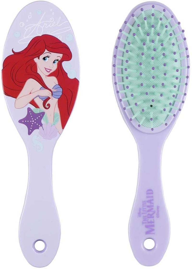 The Little Mermaid Children'S Hair Brush &ndash; Violet &ndash; Durable and Sturdy &ndash; Design with Ariel on the Back and Starfish &ndash; Original Product Designed in Spain image number 1