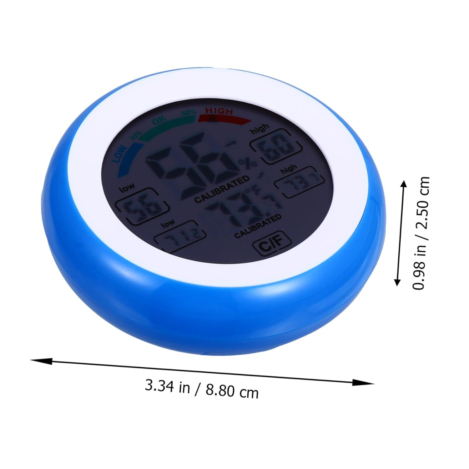 Yardwe Multi-Functional Digital Temperature Gauge and Indoor Hygrometer with Touchscreen round Display High Precision Humidity for Office Bedroom Greenhouse Bracket Switchable Units image number 5