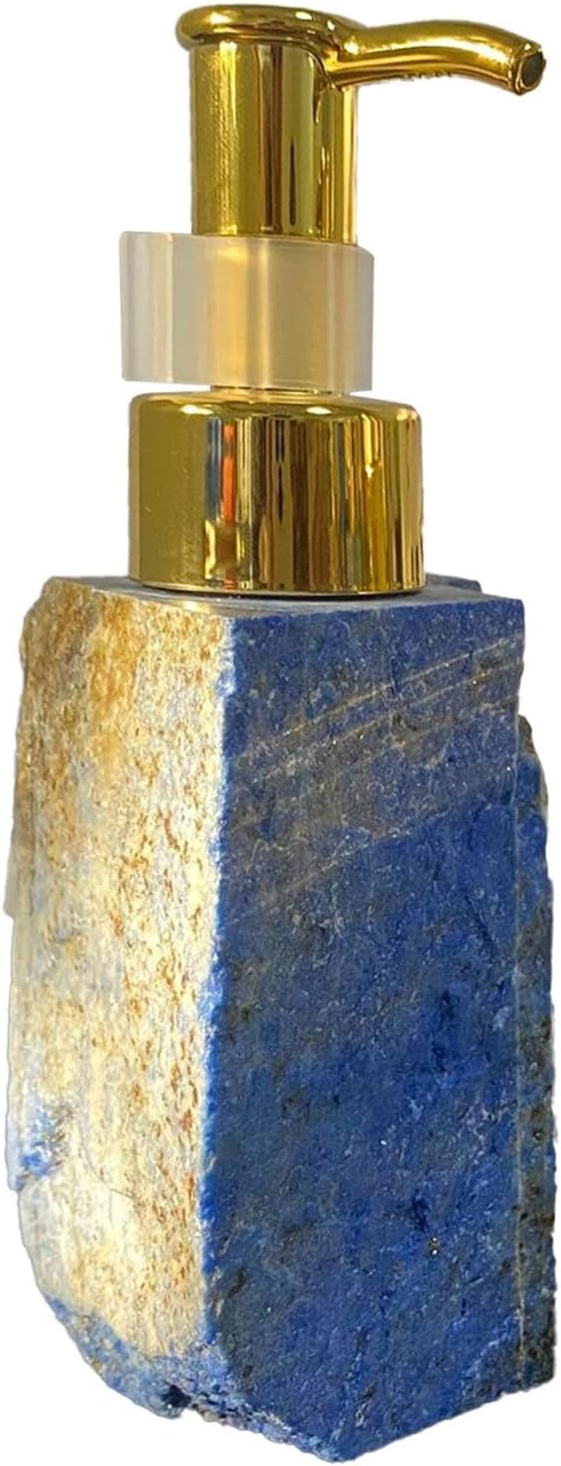 Natural Stone Soap Dispenser - Crystal Hand Soap Dispenser - Bathroom Bottles Pump - Bathroom Lotion Bottle - for Liquid Soap, Shampoo, Lotion Home Decor