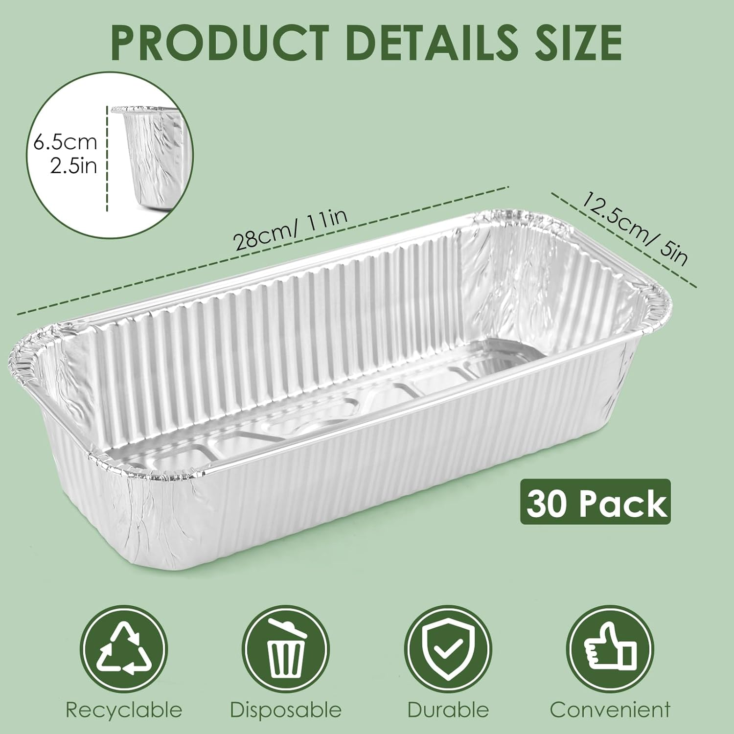 30 Pack 6417 6498 Grease Drip Cup Liners Compatible for Weber Smokefire EX4 / EX6 / EPX6, Genesis II 400/600, Summit 400/600 Series, Disposable Aluminum Grill Drip Pan Liner for Bbq,Grilling,Oven image number 1