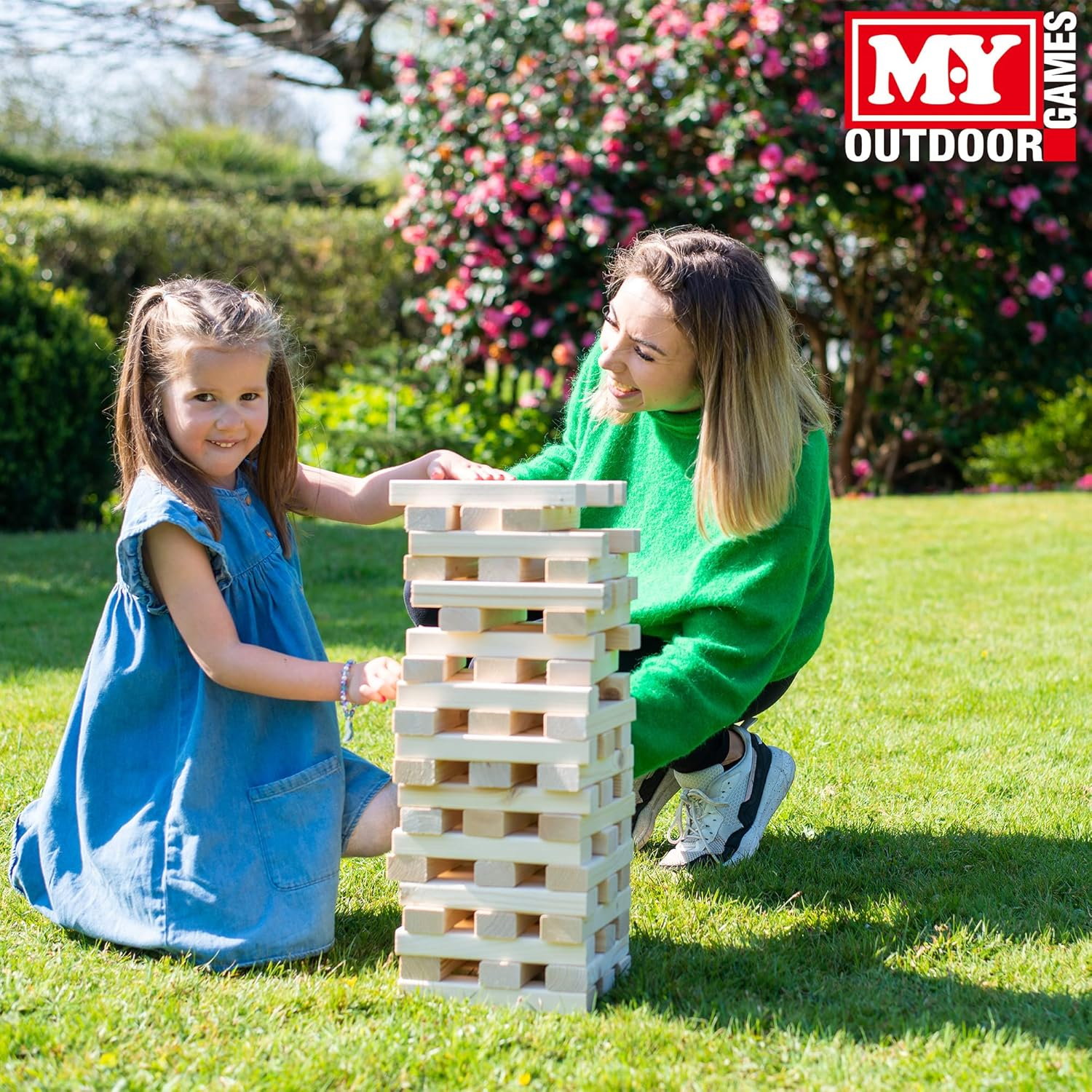 M.Y Outdoor Games | Giant Tumbling Tower | Family Garden Games image number 5