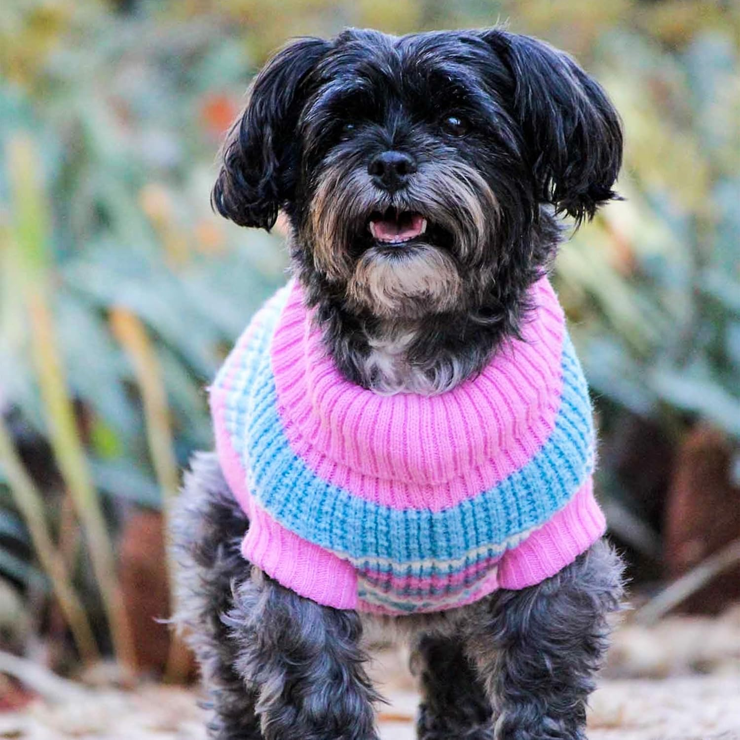 Huskimo Dog Jumper Ski Lodge Pink 27Cm &ndash; Soft Dog Sweater, Stretch Fit, Machine Washable, Winter Dog Clothing image number 2