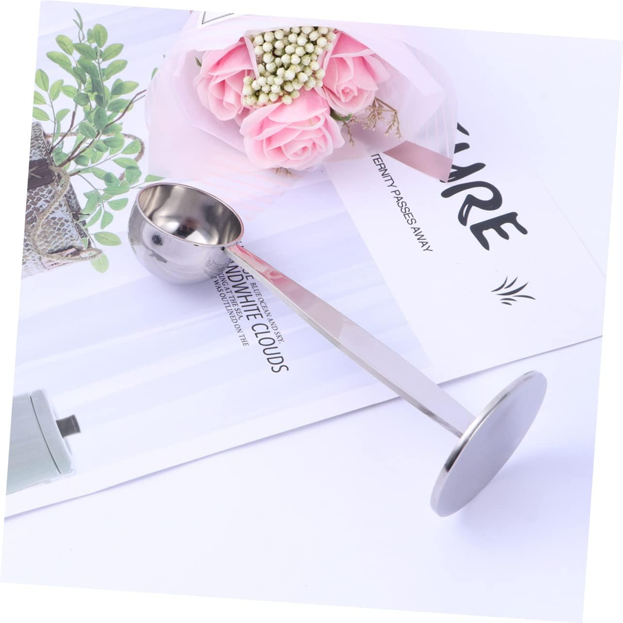 SHOWERORO 10G Espresso Measure Spoon Stainless Steel Tamping Tool 2-In-1 Coffee Scoop Distributor for Ground Tea Cocoa Protein image number 4