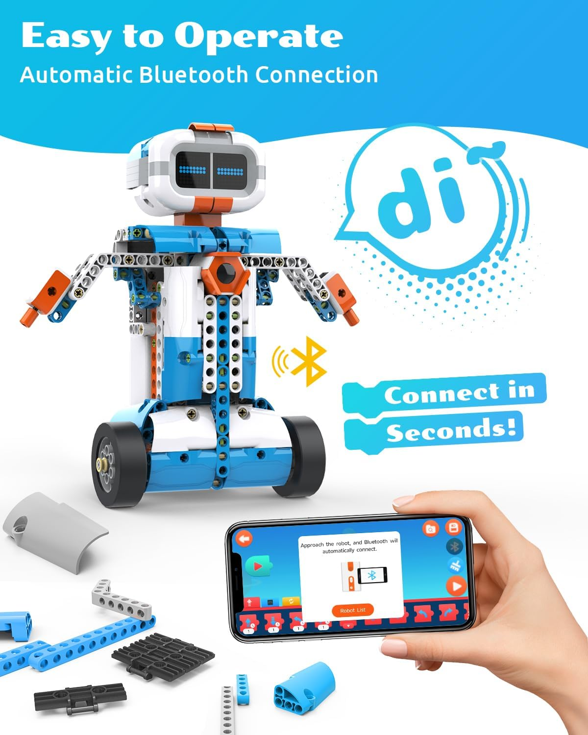 Whalesbot E7 Pro Coding Robot for Kids 8+ Years, Scratch Coding Support Controller | STEM Toys Education of Programming | APP 3D Model Resource & Story Tutorial for Boys and Girls image number 2