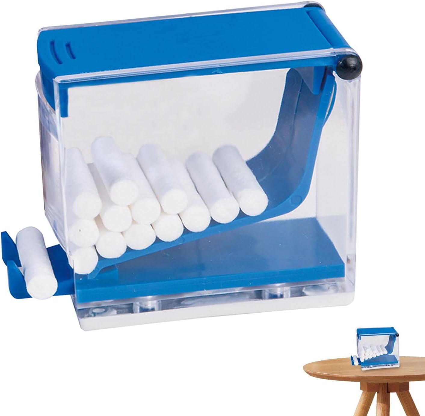 Hygienic Cotton Roll Divider | Transparent Press Type Cotton Roll Holder | Dentist Clinic Container, Pre-Roll Cone Holder Case for Professional Clinic, Dentistry image number 6