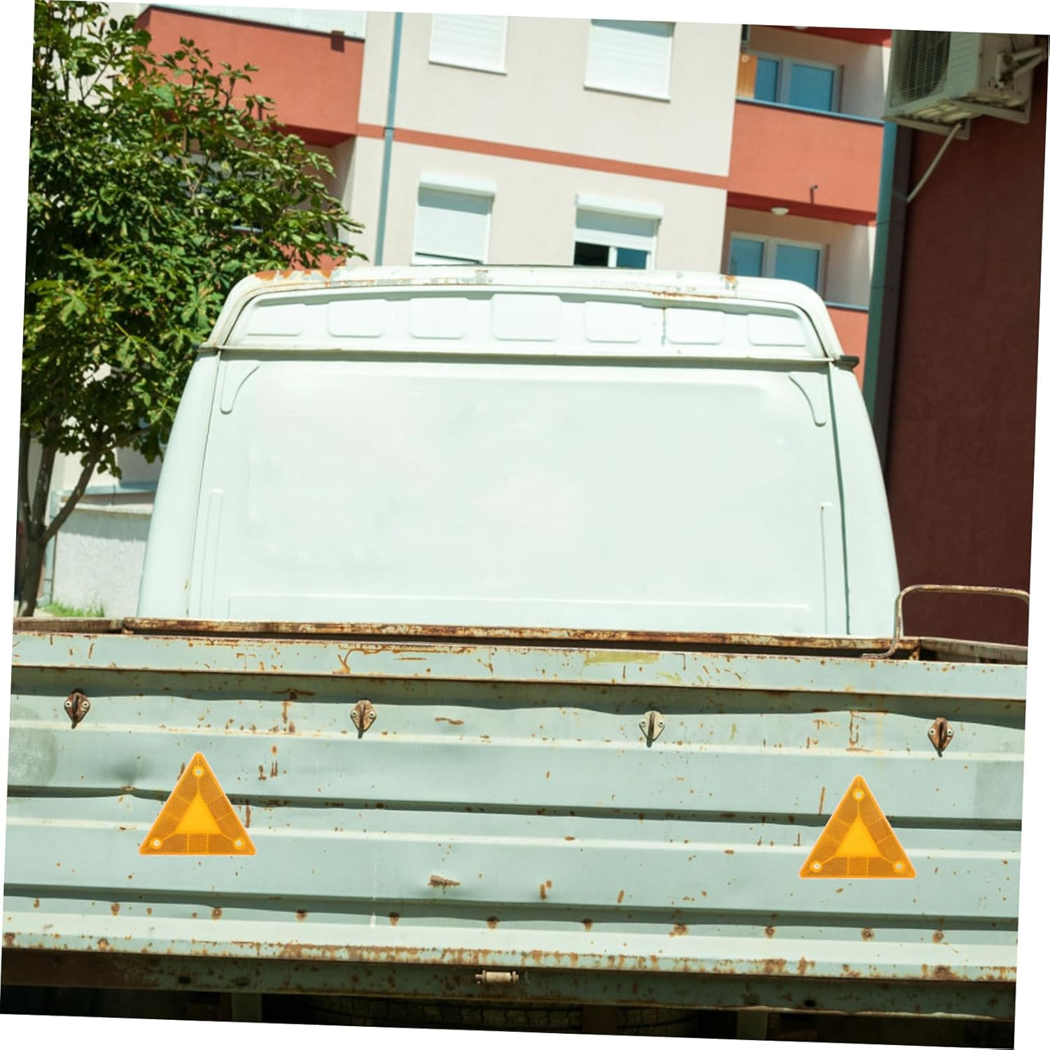 KICHOUSE 8Pcs Reflective Triangle Sign Slow Moving Vehicle Car Safety Sign Reflector Strip image number 5